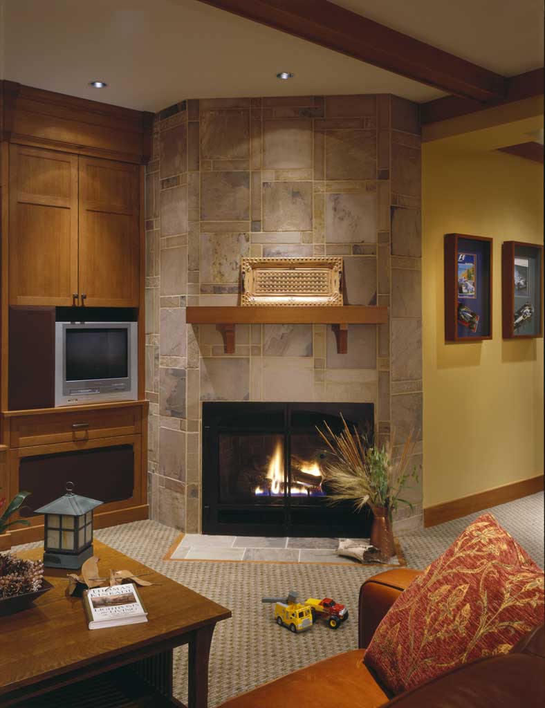 Yager Basement Fireplace View Fisher Group Llc